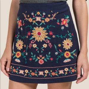 Miami Arielle Floral Embroidered skirt